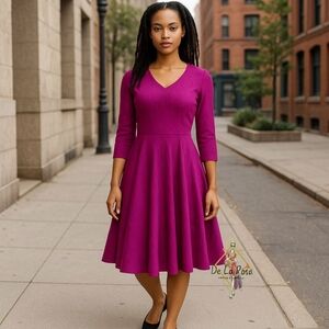 ✨ CLEARANCE SALE ✨ Melissa Masse Long Sleeve Midi Dress Small